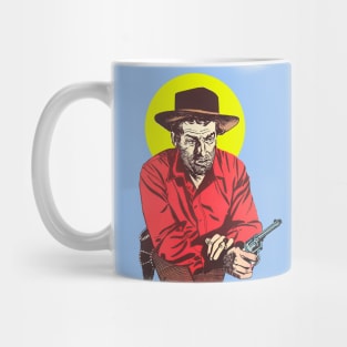 western cowboy with revolver in the wild west Mug